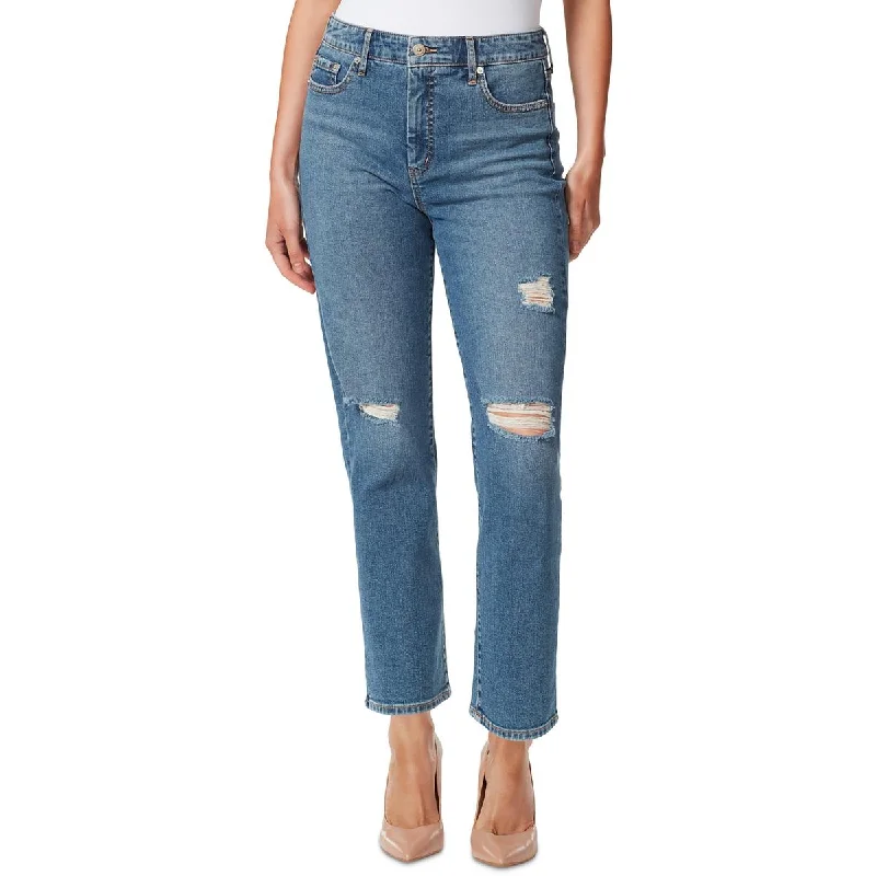 Jessica Simpson Womens Spotlight Denim Distressed Straight Leg Jeans Stylish Slim Fit Denim Jessica Simpson Womens Spotlight Denim Distressed Straight Leg Jeans Stylish Slim Fit Denim