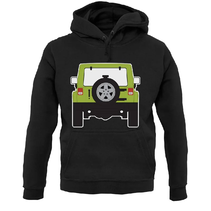Jw Rear Hyper Green Unisex Hoodie Hoodie with Belted Waist Structured Tailored