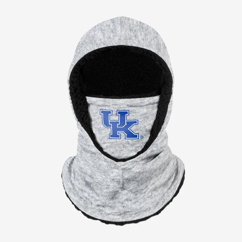 Kentucky Wildcats Heather Grey Big Logo Hooded Gaiter Hoodie with Cropped Fit Short Trendy Kentucky Wildcats Heather Grey Big Logo Hooded Gaiter Hoodie with Cropped Fit Short Trendy