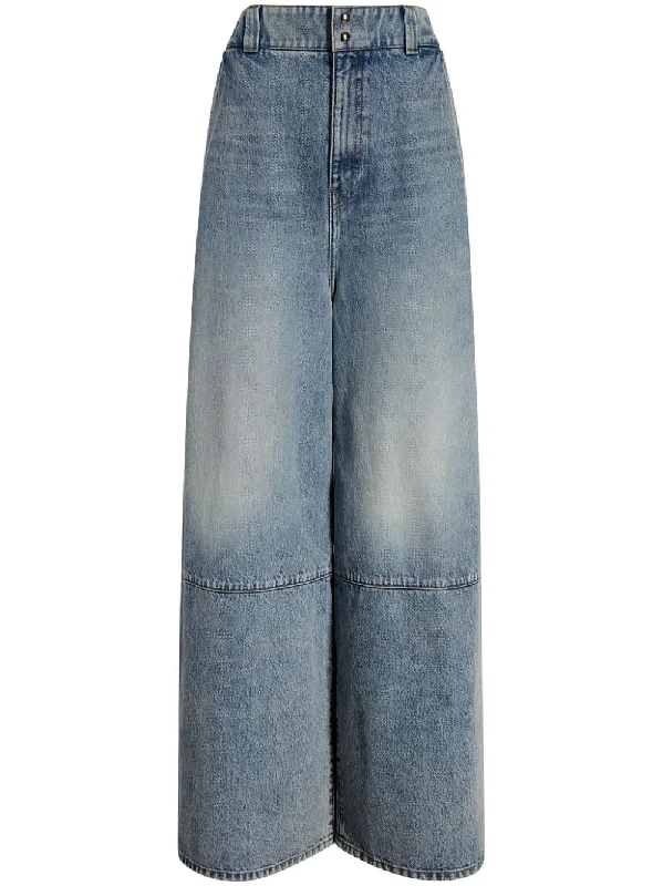 Khaite Jeans Blue Trendy Low-Rise Bootcut Jeans