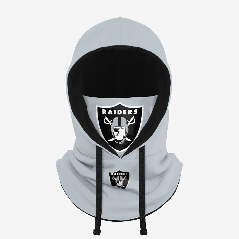 Las Vegas Raiders Alternate Team Color Drawstring Hooded Gaiter Hoodie with Mock Neck Collared Structured Las Vegas Raiders Alternate Team Color Drawstring Hooded Gaiter Hoodie with Mock Neck Collared Structured