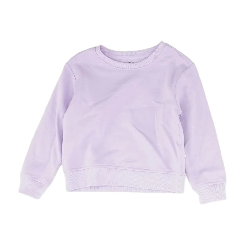 Lavender Solid Sweatshirt Hoodie with Hidden Zipper Minimalist Clean