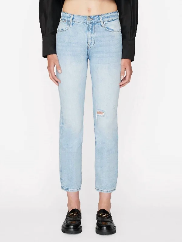 Le High Rise Straight Jeans In Winslow Comfortable Mid-Rise Jeans