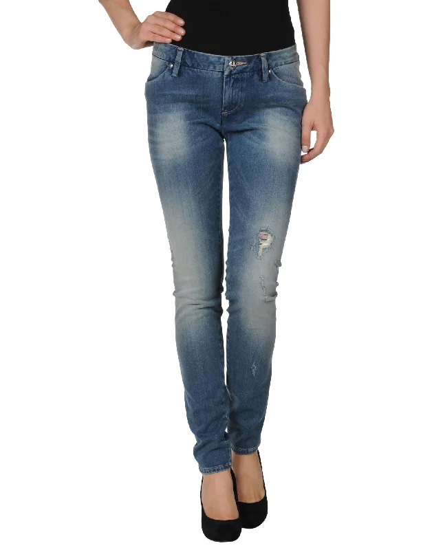 LEROCK Women's Medium Blue Straight Leg Distressed Skinny Fit Denim Jeans NEW Comfortable Folded Hem Jeans LEROCK Women's Medium Blue Straight Leg Distressed Skinny Fit Denim Jeans NEW Comfortable Folded Hem Jeans
