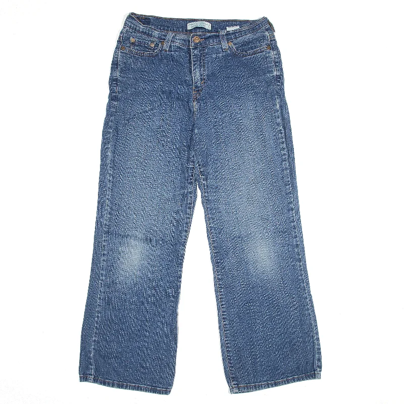 LEVI'S 512 Jeans Blue Denim Slim Bootcut Stone Wash Womens W28 L26 Casual Loose Fit Jeans