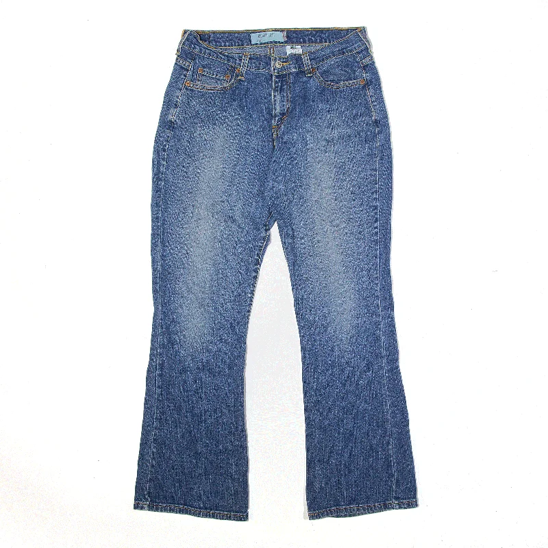 LEVI'S 515 Jeans Blue Denim Regular Bootcut Stone Wash Womens W30 L30 Comfortable Flare Leg Jeans