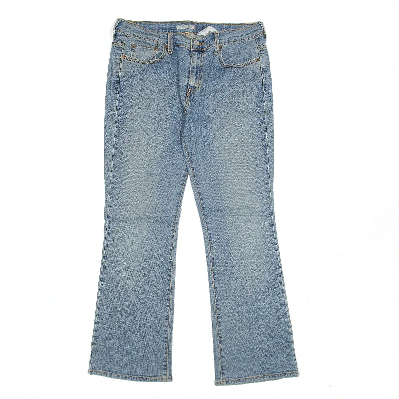 LEVI'S 515 Jeans Blue Denim Regular Bootcut Stone Wash Womens W32 L30 Elegant Wide-Leg Jeans