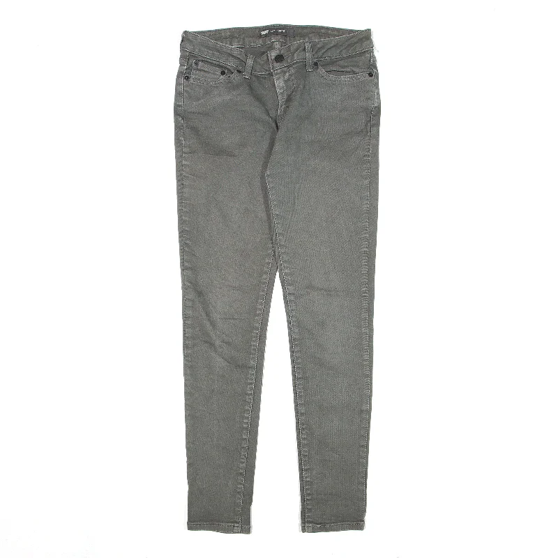 LEVI'S 535 Legging Jeans Grey Denim Slim Skinny Womens W28 L29 Fashionable Straight Cut Jeans