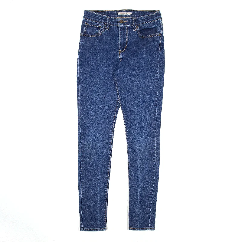 LEVI'S 721 High Rise Jeans Blue Denim Slim Skinny Womens W28 L30 Fashionable Vintage Wash Jeans