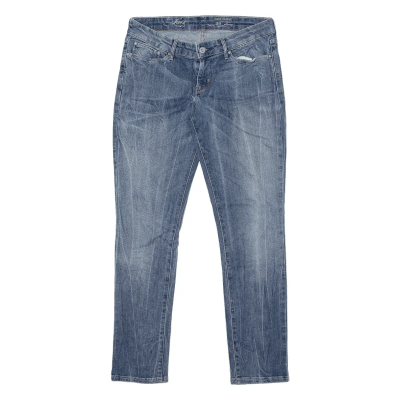 LEVI'S Curve Jeans Blue Denim Slim Skinny Stone Wash Womens W29 L32 Fashionable Raw Edge Jeans LEVI'S Curve Jeans Blue Denim Slim Skinny Stone Wash Womens W29 L32 Fashionable Raw Edge Jeans