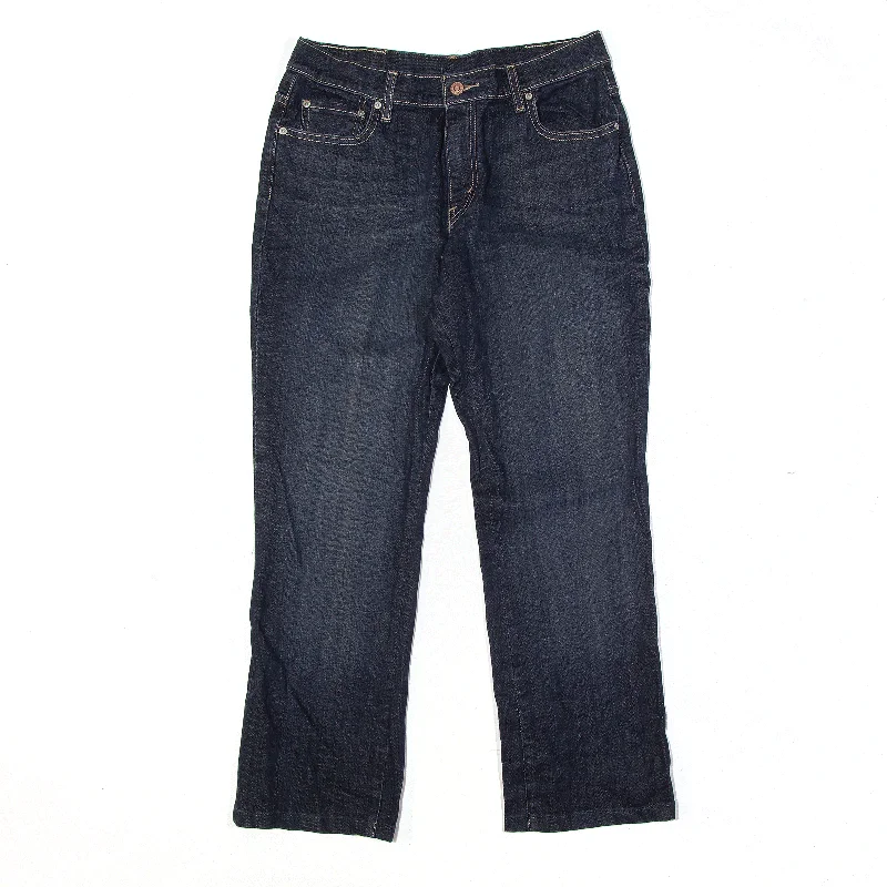 LEVI'S Jeans Blue Denim Regular Straight Stone Wash Womens W28 L27 Trendy Layered Pocket Jeans