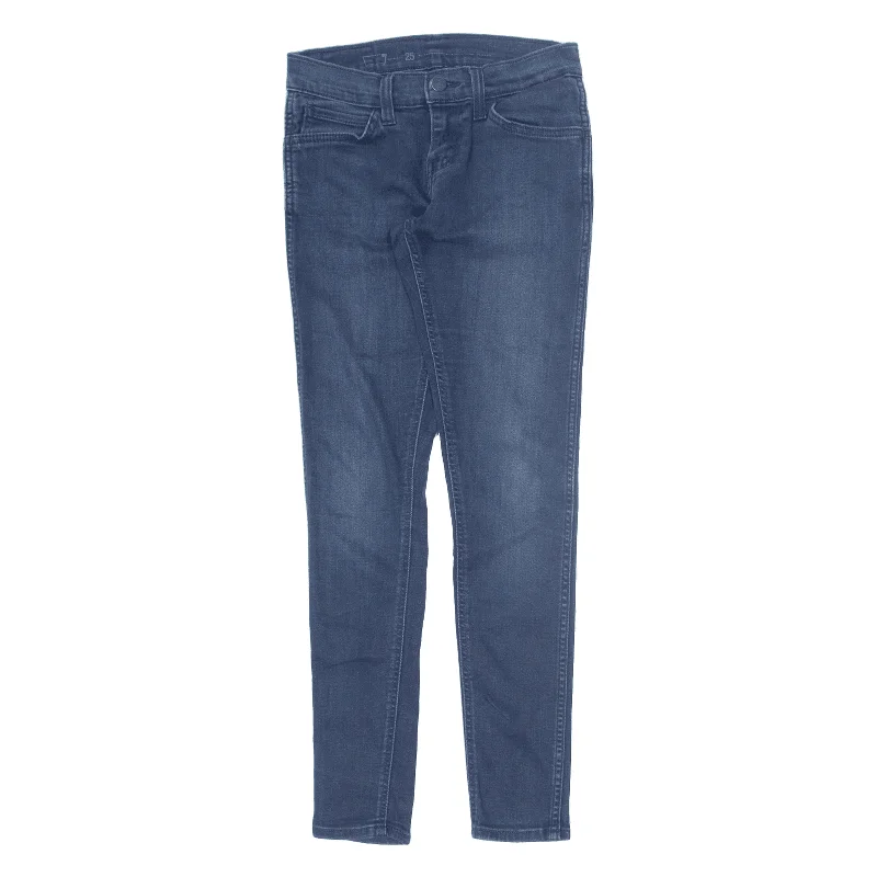 LEVI'S Jeans Blue Denim Slim Skinny Womens W25 L29 Casual Bootcut Ripped Jeans