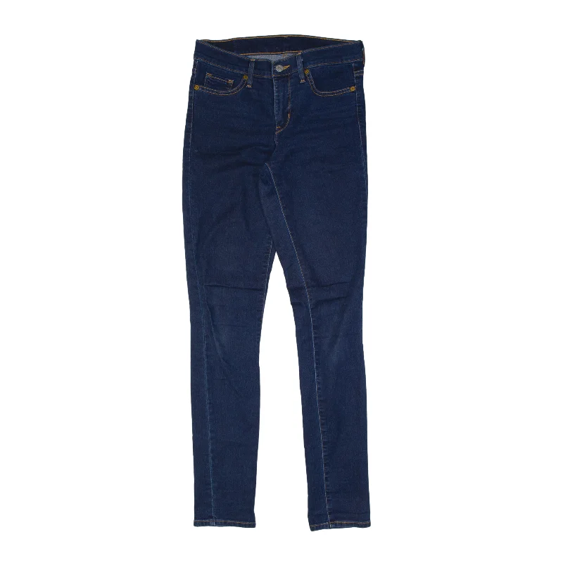 LEVI'S Jeans Blue Denim Slim Skinny Womens W26 L32 Chic Dark-Wash Skinny Jeans