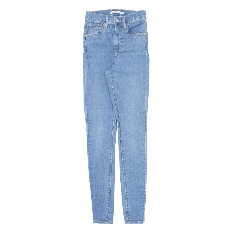 LEVI'S Mile High Jeans Blue Denim Slim Skinny Stone Wash Womens W25 L30 Casual Distressed Skinny Jeans LEVI'S Mile High Jeans Blue Denim Slim Skinny Stone Wash Womens W25 L30 Casual Distressed Skinny Jeans