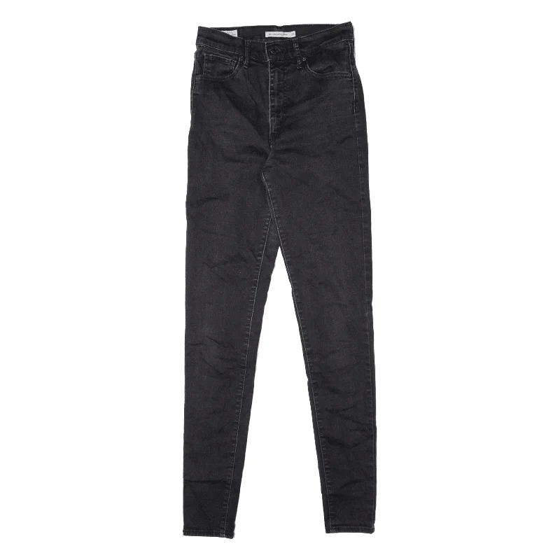 LEVI'S Mile High Premium Jeans Black Denim Slim Skinny Womens W28 L32 Stylish High-Waist Skinny Denim LEVI'S Mile High Premium Jeans Black Denim Slim Skinny Womens W28 L32 Stylish High-Waist Skinny Denim