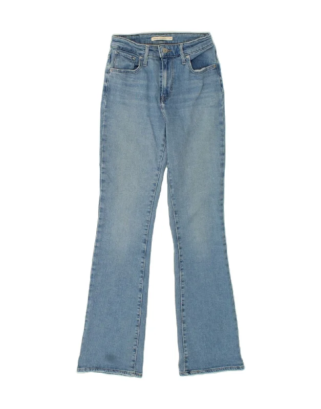 LEVI'S Womens 725 High Rise Bootcut Jeans W27 L32 Blue Cotton Fashionable Slim Fit Jeans LEVI'S Womens 725 High Rise Bootcut Jeans W27 L32 Blue Cotton Fashionable Slim Fit Jeans