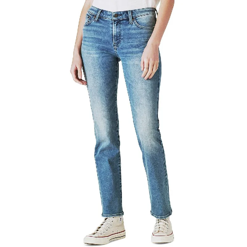 Lucky Brand Womens Sweet Mid-Rise Medium Wash Straight Leg Jeans Comfortable Folded Hem Jeans Lucky Brand Womens Sweet Mid-Rise Medium Wash Straight Leg Jeans Comfortable Folded Hem Jeans