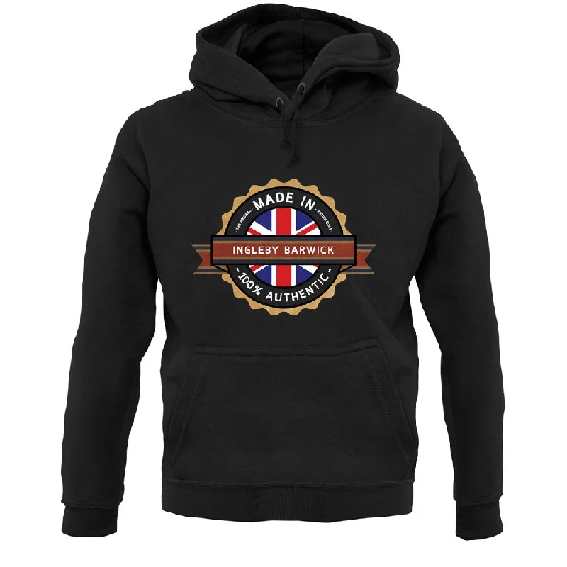 Made In Ingleby Barwick 100% Authentic Unisex Hoodie Hoodie with Color Block Contrast Stylish