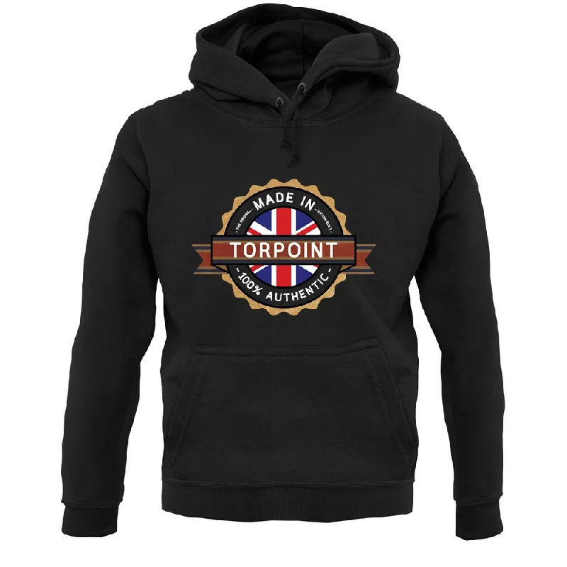 Made In Torpoint 100% Authentic Unisex Hoodie Hoodie with Pastel Soft Subtle