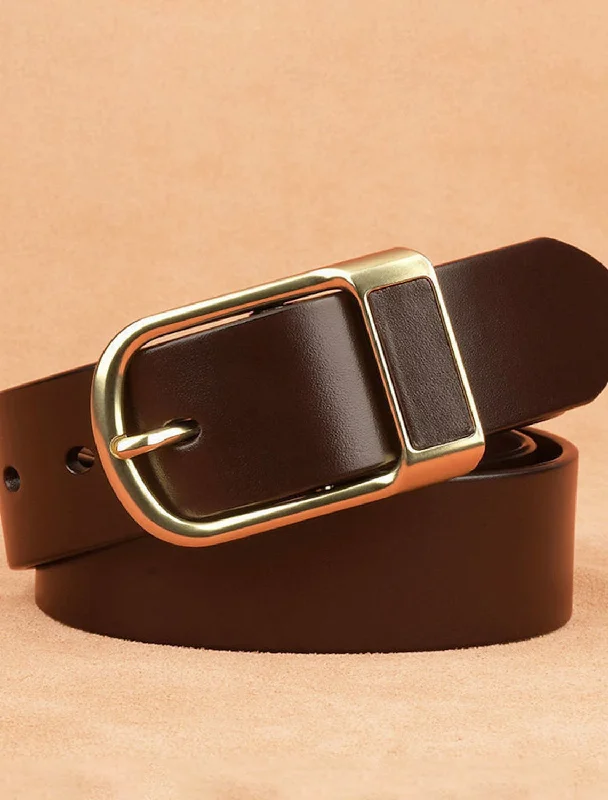 Men's Leather Casual Ratchet Belt Classic Jean Belt Black Brown Cowhide Stylish Gentleman Plain Daily Wear Comfortable Low-Rise Jeans Men's Leather Casual Ratchet Belt Classic Jean Belt Black Brown Cowhide Stylish Gentleman Plain Daily Wear Comfortable Low-Rise Jeans