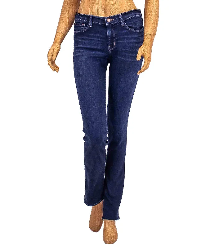 Mid Rise Straight Leg Jeans Chic Ripped Jeans