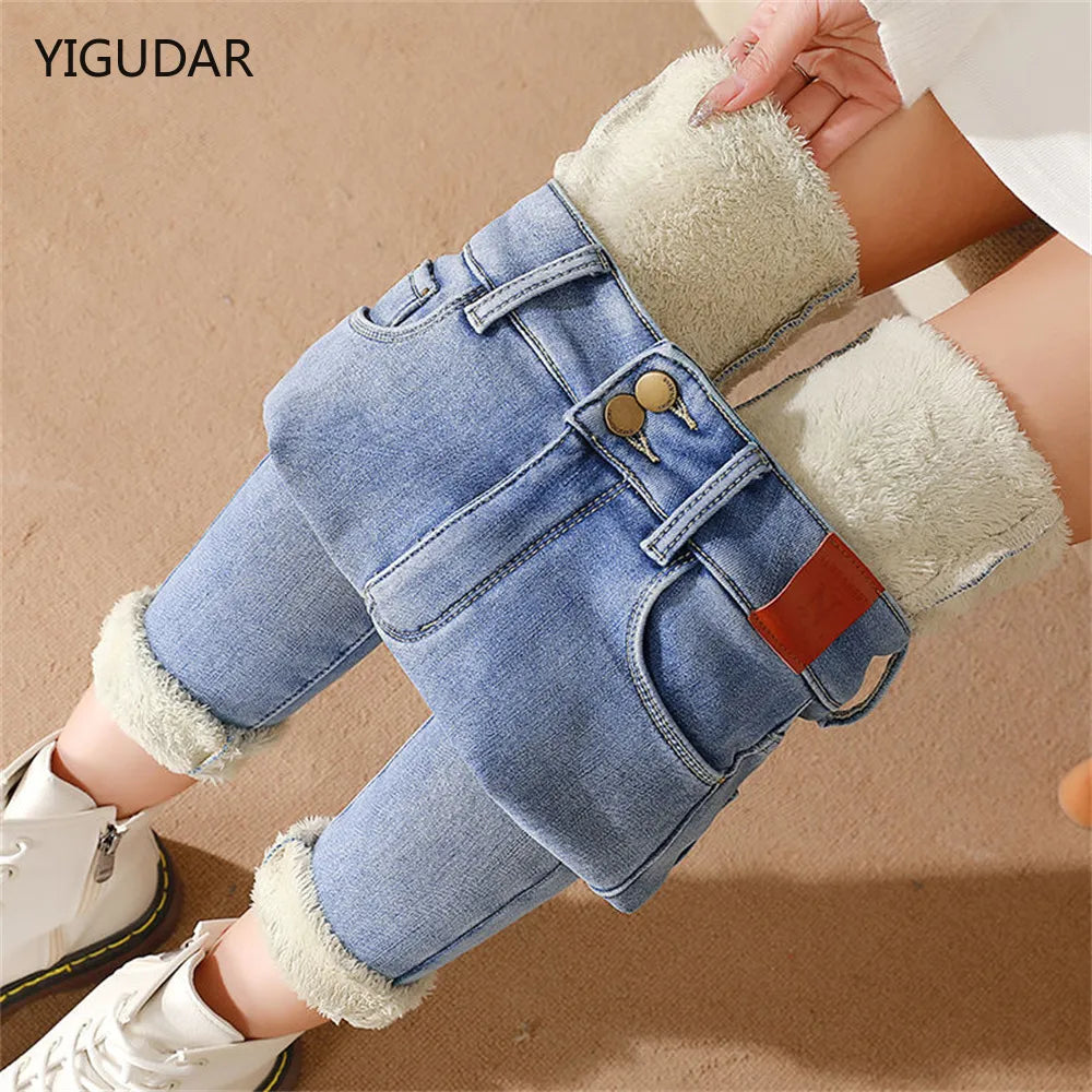 Mid Waist Warm Jeans For Women Blue Female Winter Jeans Women Denim Pants Chic Vintage-Inspired Denim Jeans Mid Waist Warm Jeans For Women Blue Female Winter Jeans Women Denim Pants Chic Vintage-Inspired Denim Jeans