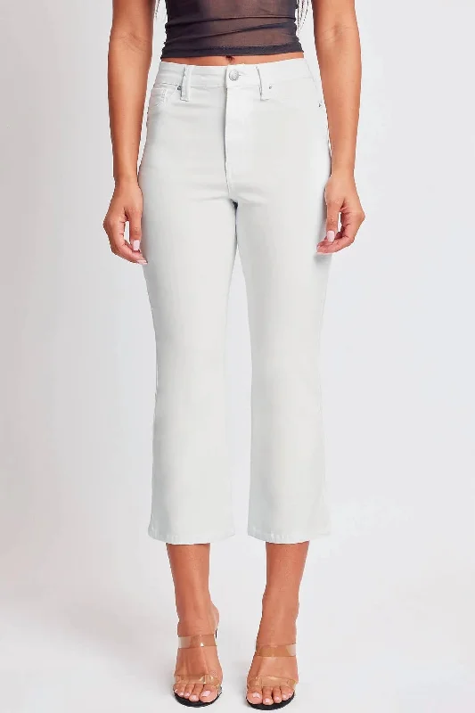 Missy High-Rise Hyperstretch Wide Leg Jeans In Vanilla Cream Comfortable Jogger Style Jeans