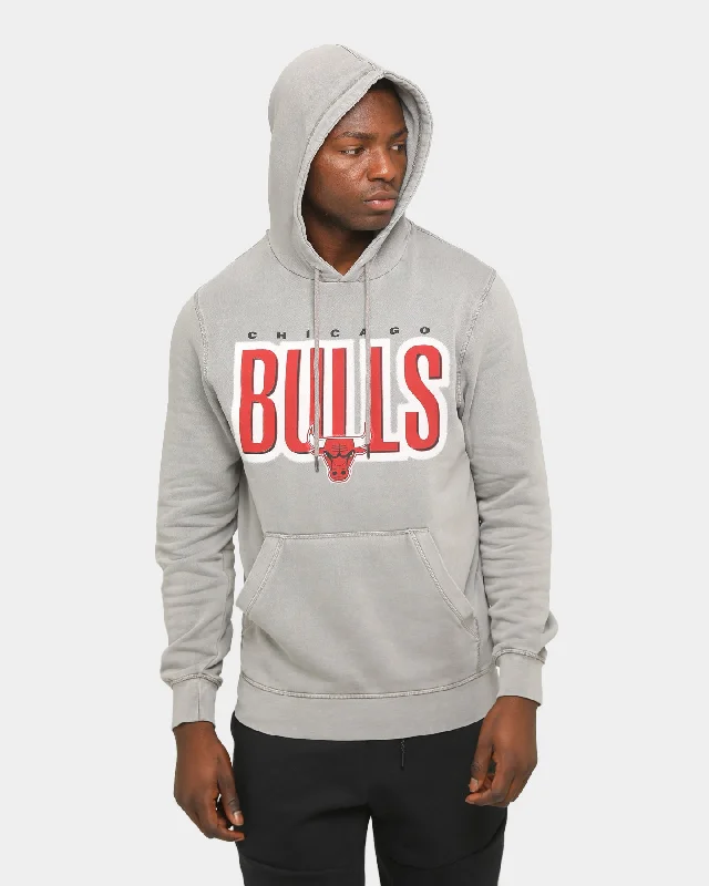 Mitchell & Ness Chicago Bulls Retro Blur Hoodie Smoke Grey Hoodie with Double Zipper Versatile Adjustable Mitchell & Ness Chicago Bulls Retro Blur Hoodie Smoke Grey Hoodie with Double Zipper Versatile Adjustable