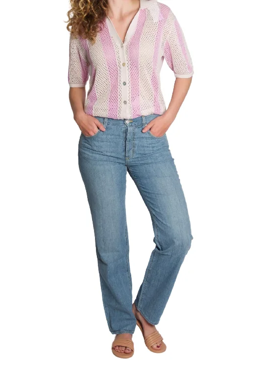 Mood Relaxed Jeans In Echo Trendy Button-Up High-Waist Jeans