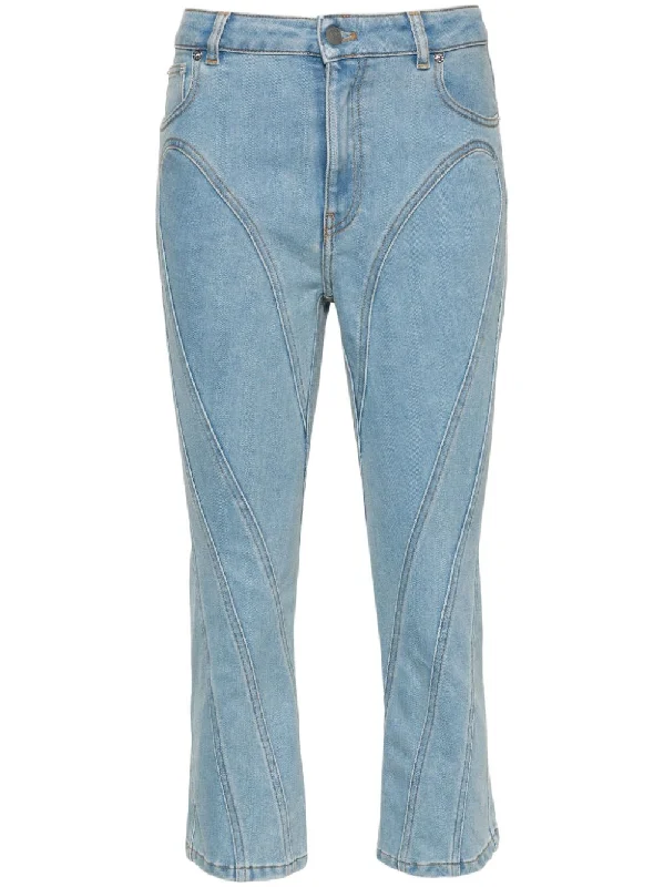 Mugler Pre Jeans Blue Classic Button Fly Jeans