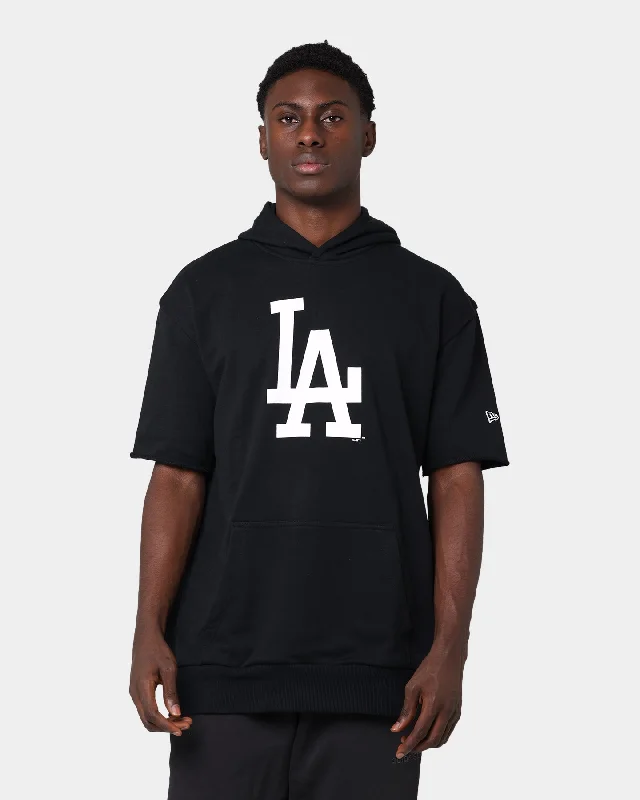 New Era Los Angeles Dodgers Oversized Short Sleeve Hoodie Black Hoodie Jacket Zipper Layering