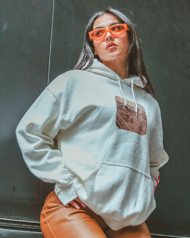 Notorious B.I.G Baby Car Hoodie Off White Hoodie with Hem Drawcord Adjustable Customizable