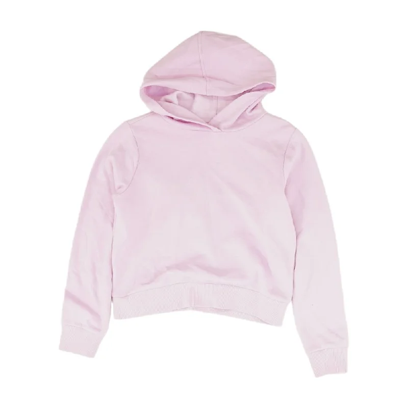 Pink Solid Hoodie Hoodie with Toggle Buttons Decorative Unique
