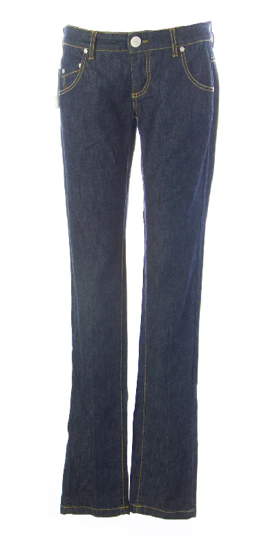PINKO Women's Blue Denim Straight Cotton Blend Jeans 122032 IT Sz 31 $138 NEW Trendy Classic Fit Jeans PINKO Women's Blue Denim Straight Cotton Blend Jeans 122032 IT Sz 31 $138 NEW Trendy Classic Fit Jeans