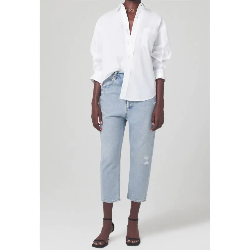 Pony Boy Low Slung Relaxed Jeans In Blue Classic Slim Fit Jeans
