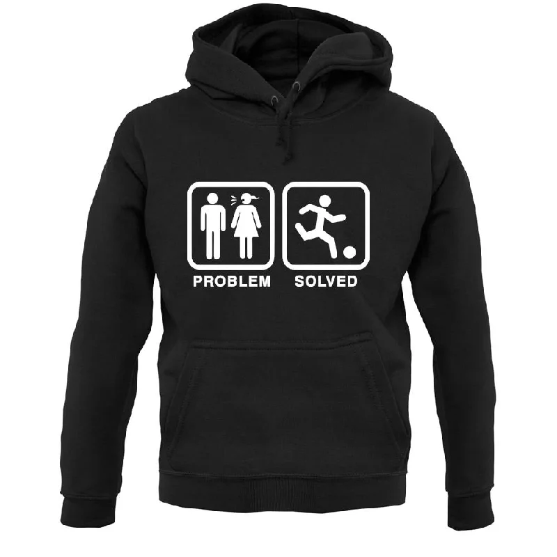 Problem Solved Football Unisex Hoodie Hoodie with Contrast Stitching Detailed Premium