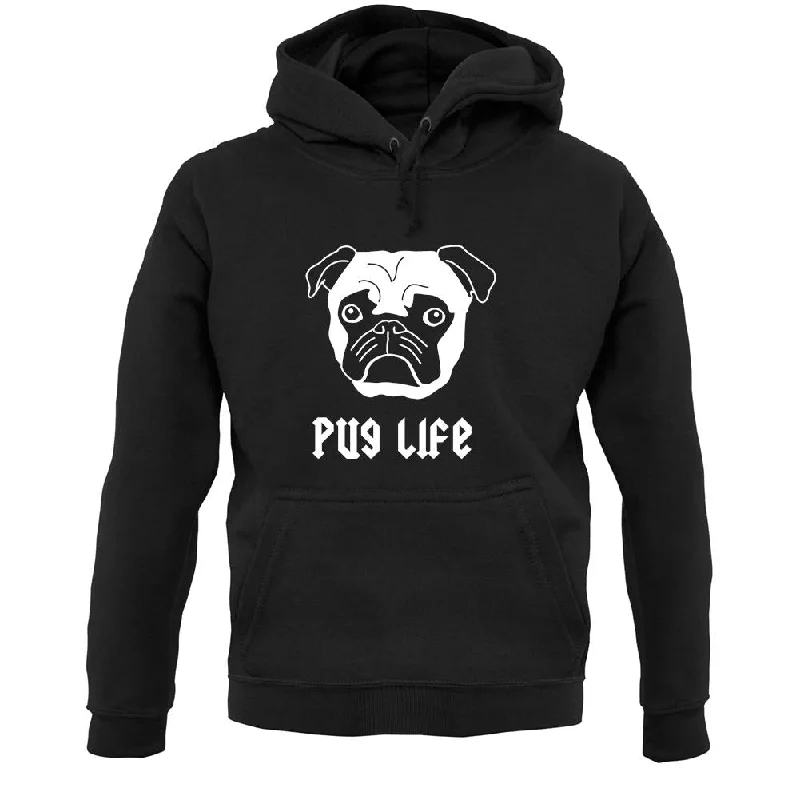 Pug Life Unisex Hoodie Hoodie with Logo Branding Identity