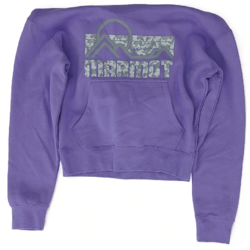Purple Solid Hoodie Hoodie with Hem Patch Decorative Personalized