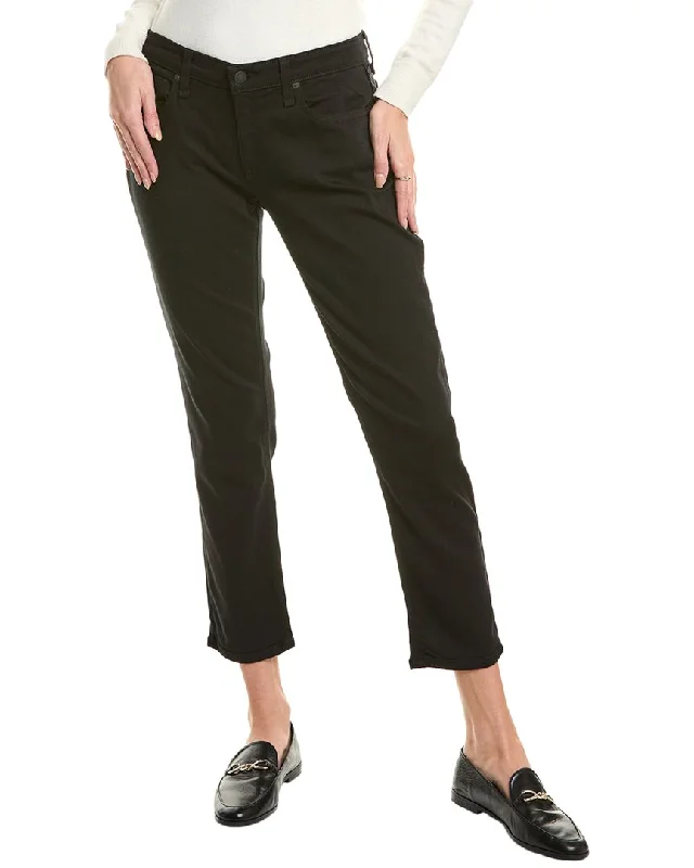 rag & bone Dylan Black Low-Rise Slim Boyfriend Jean Comfortable Jogger Style Jeans