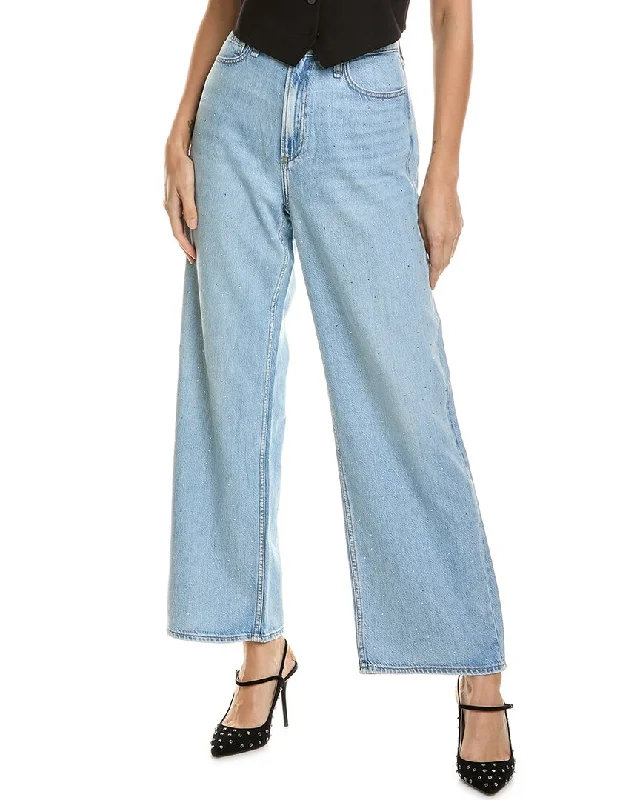 rag & bone Lori Mid-Rise Light Wash Wide Leg Jean Chic Vintage-Inspired Denim Jeans