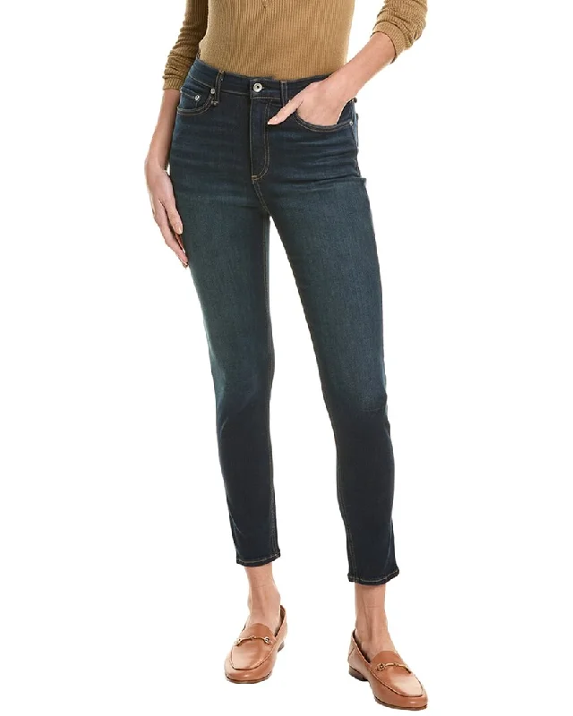 rag & bone Nina Carmen High-Rise Skinny Jean Casual Straight-Leg Jeans