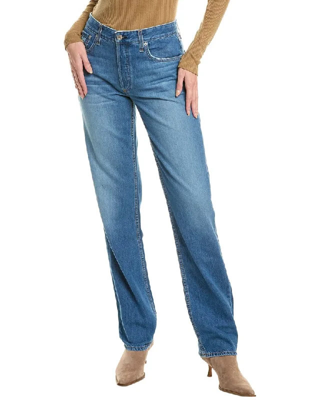 rag & bone Piper Low-Rise Hermosa Straight Jean Comfortable Stretch Denim Jeans