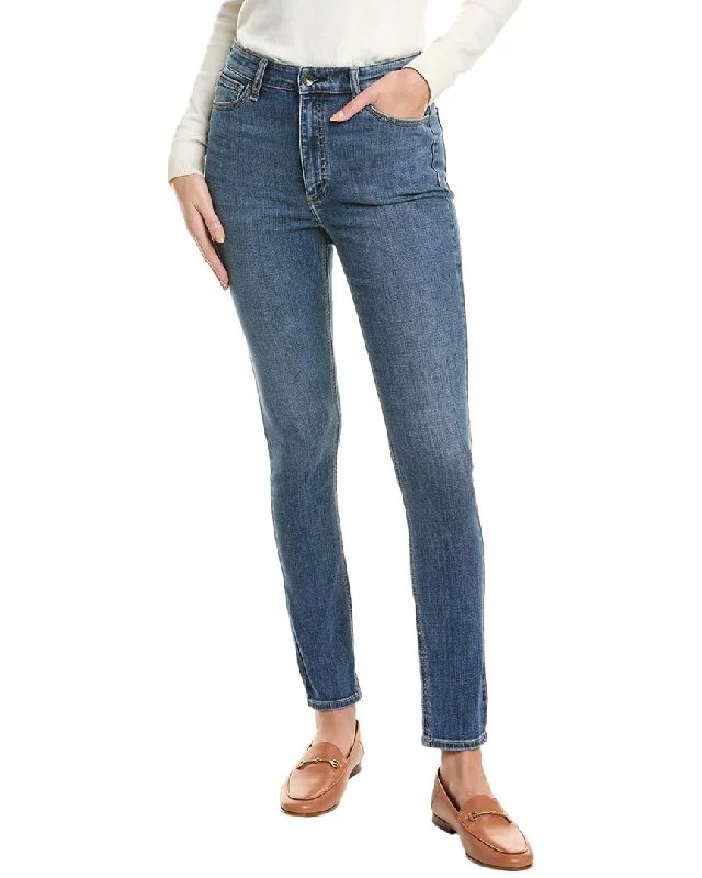 rag & bone Tina Medium Wash High-Rise Skinny Jean Fashionable Raw Edge Jeans