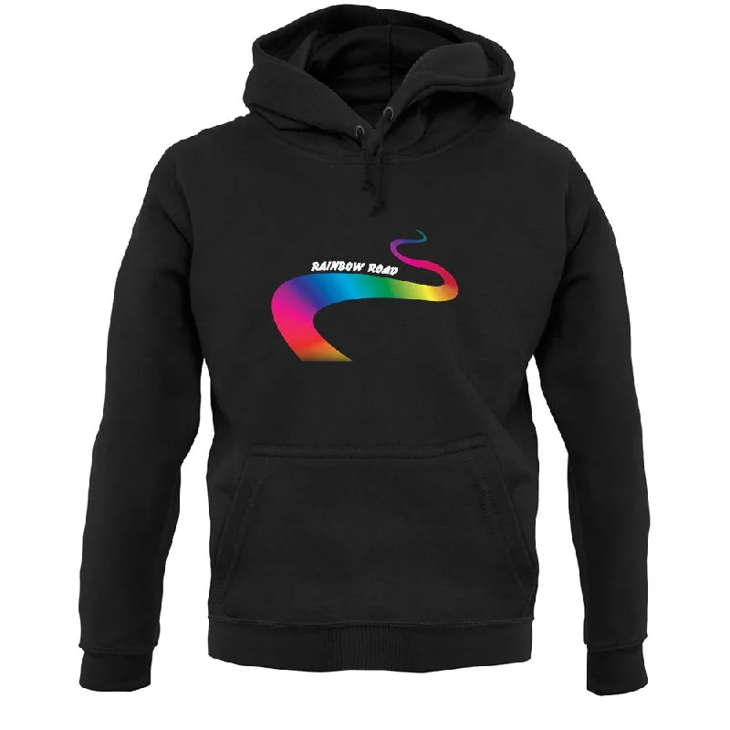Rainbow Road Unisex Hoodie Hoodie with Turtle Neck Cozy Winter
