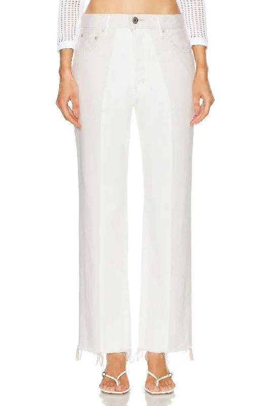 Raintrec Jeans In White Chic Vintage-Inspired Denim Jeans