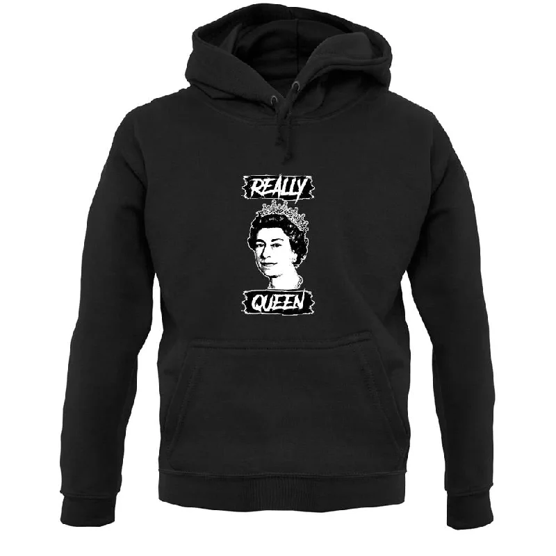 Realy Queen Unisex Hoodie Hoodie with Side Slits Relaxed Casual