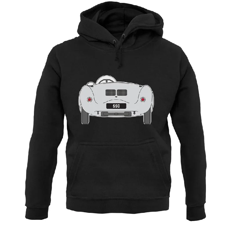Rear View 550 Silver Unisex Hoodie Hoodie with Half-Zip Sporty Casual