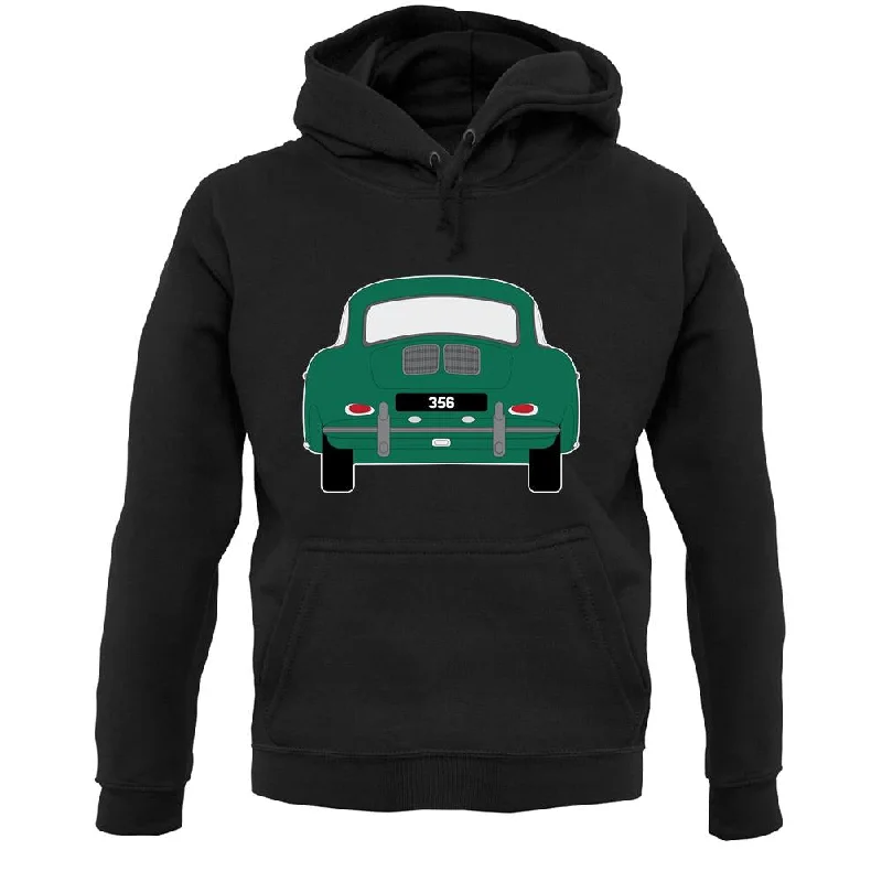 Rear View 356 Green Unisex Hoodie Hoodie with Hem Detail Decorative Unique