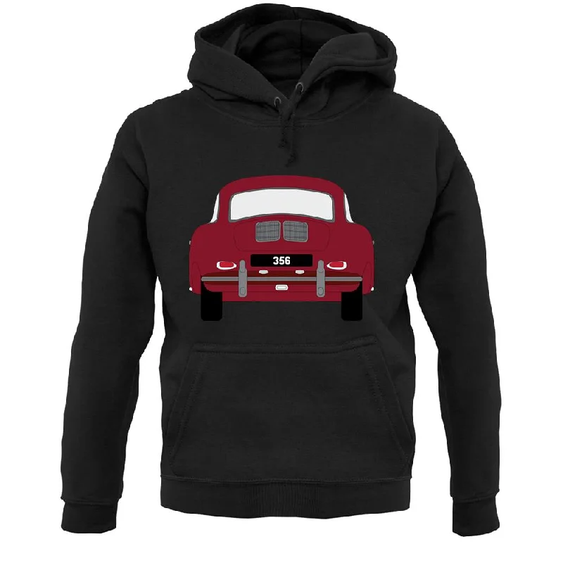 Rear View 356 Ruby Red Unisex Hoodie Hoodie with Front Slit Layering Stylish