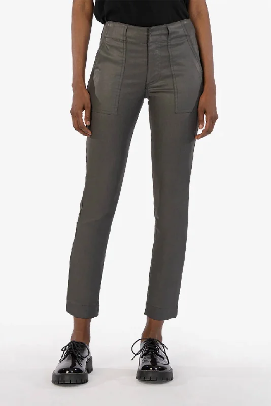 Reese Straight Leg Jeans In Grey Stylish Stone-Wash Denim Jeans